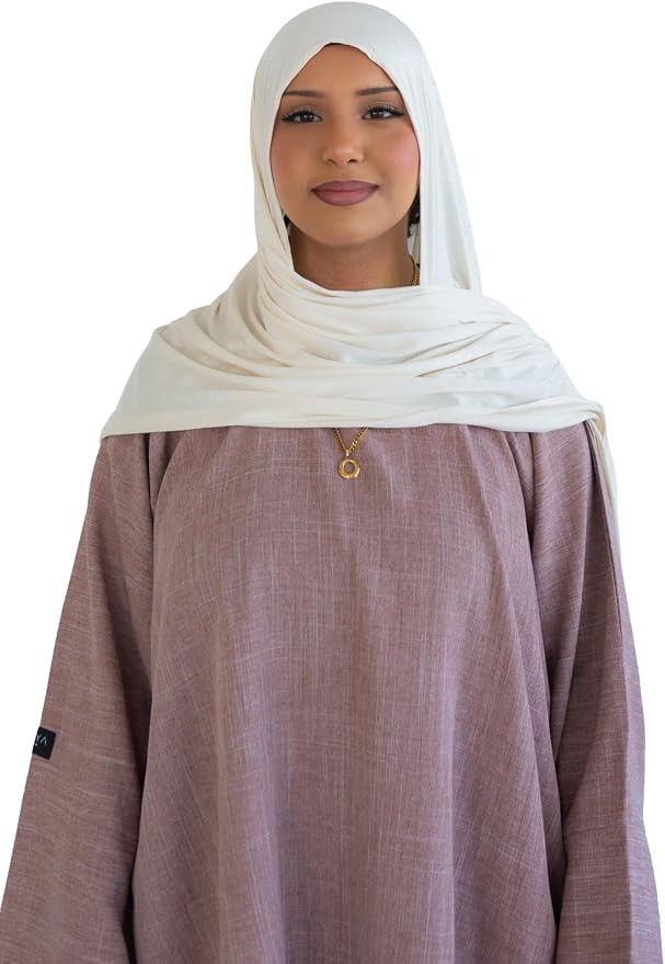 Jersey Hijab for Women, Single Stitched, Lightweight Breathable Stretch Jersey Scarf, Soft Comfortable Modest Head Scarf for Everyday Wear, 180 x 70 cm