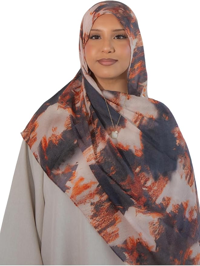 Modal Printed Hijab for Women, Soft Lightweight Breathable Headscarf, Elegant Modest Fashion Scarf for Work, Casual Wear & Special Occasions, 180 x 70 cm