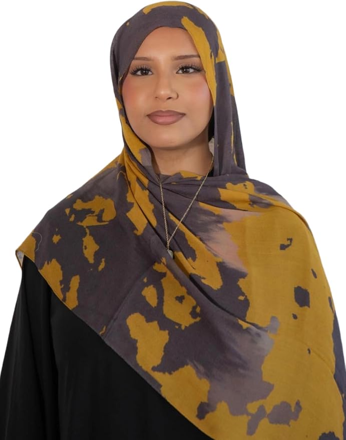 Modal Printed Hijab for Women, Soft Lightweight Breathable Headscarf, Elegant Modest Fashion Scarf for Work, Casual Wear & Special Occasions, 180 x 70 cm