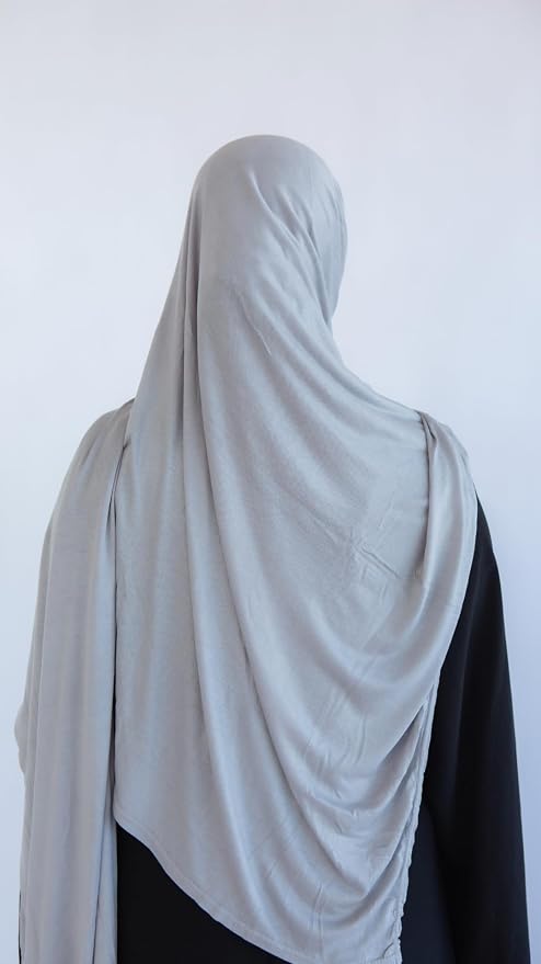 Jersey Hijab for Women, Single Stitched, Lightweight Breathable Stretch Jersey Scarf, Soft Comfortable Modest Head Scarf for Everyday Wear, 180 x 70 cm