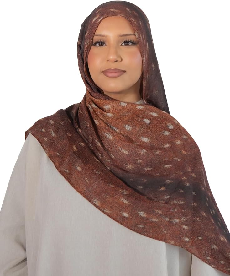 Modal Printed Hijab for Women, Soft Lightweight Breathable Headscarf, Elegant Modest Fashion Scarf for Work, Casual Wear & Special Occasions, 180 x 70 cm