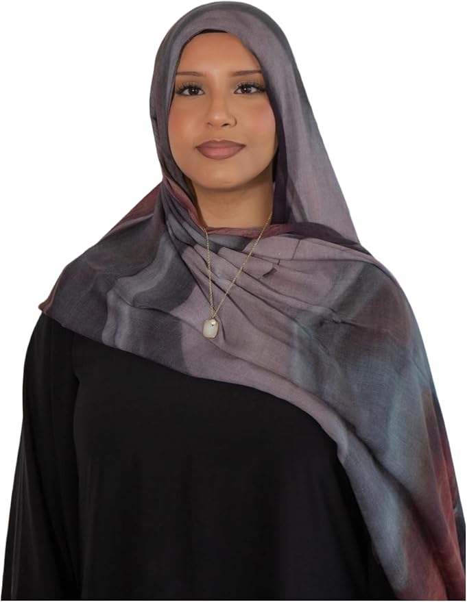 Modal Printed Hijab for Women, Soft Lightweight Breathable Headscarf, Elegant Modest Fashion Scarf for Work, Casual Wear & Special Occasions, 180 x 70 cm