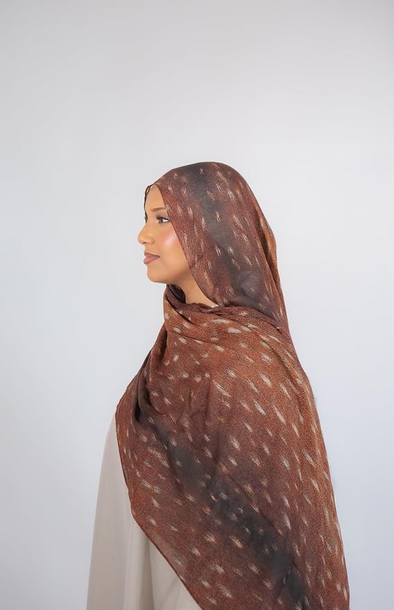 Modal Printed Hijab for Women, Soft Lightweight Breathable Headscarf, Elegant Modest Fashion Scarf for Work, Casual Wear & Special Occasions, 180 x 70 cm