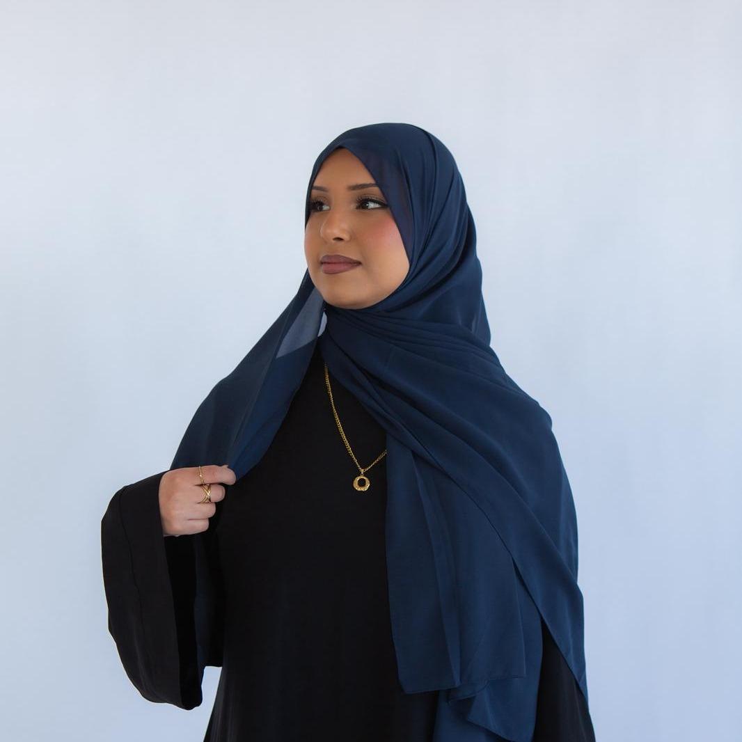 Noorah Wear Premium Chiffon Hijab – Lightweight Breathable Soft Flowy Scarf for Women – Available in 5 Colours – 180x70cm