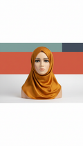 Saffron Glow silk hijab