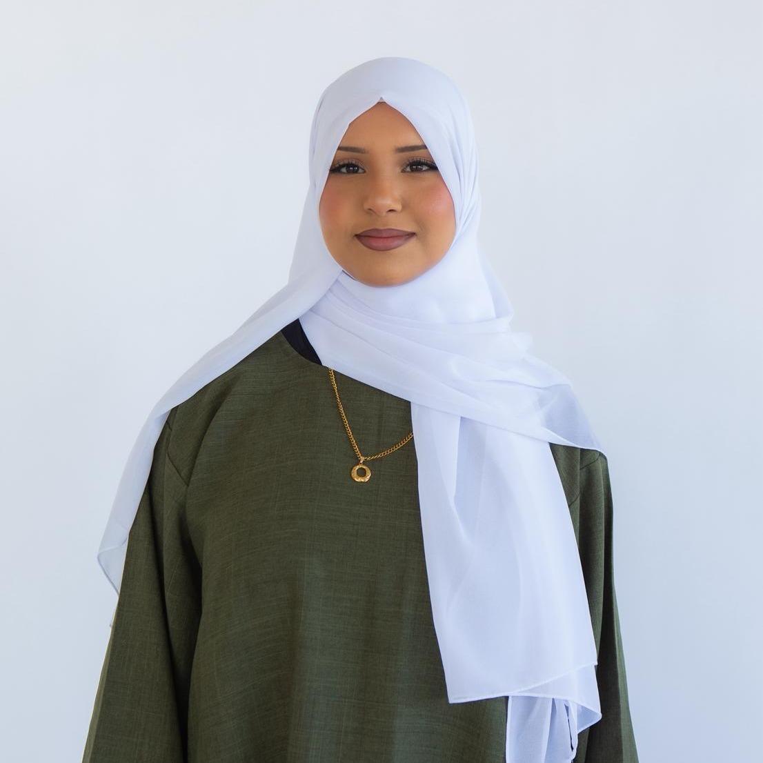 Noorah Wear Premium Chiffon Hijab – Lightweight Breathable Soft Flowy Scarf for Women – Available in 5 Colours – 180x70cm