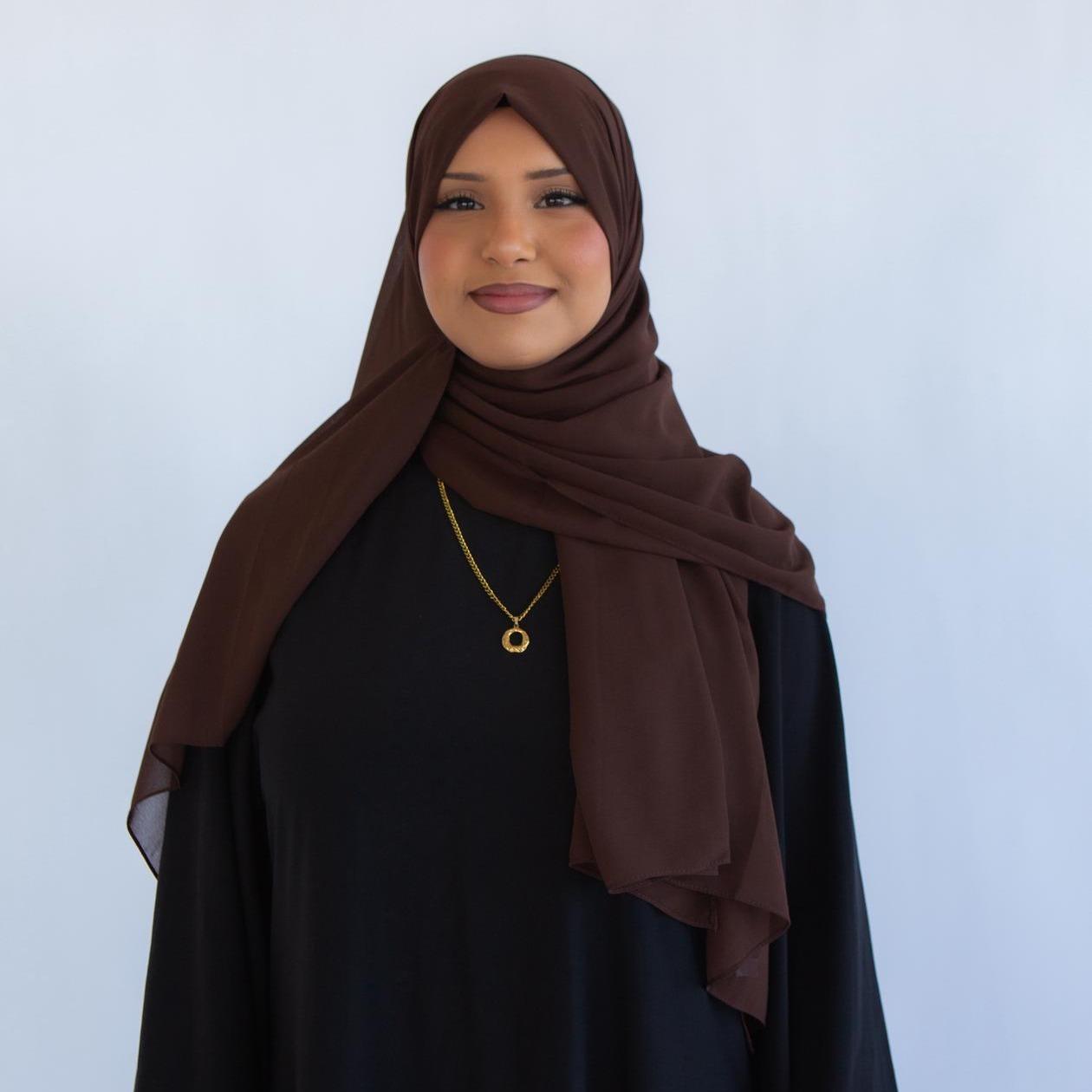 Noorah Wear Premium Chiffon Hijab – Lightweight Breathable Soft Flowy Scarf for Women – Available in 5 Colours – 180x70cm