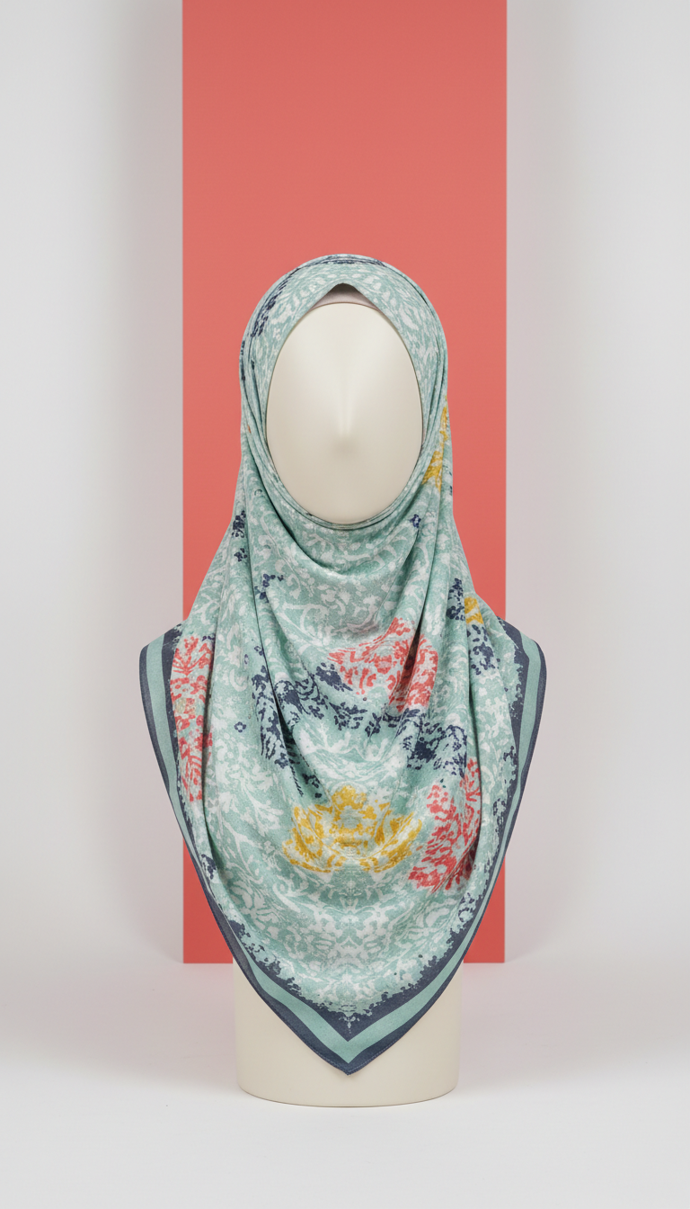 Mint Jade limited-edition print hijab